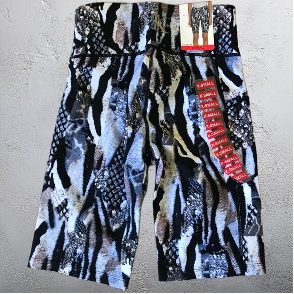 Women Calvin Klein Bike Shorts X-SM High Rise Mild Compression Activewear 9" NWT - Picture 3 of 5